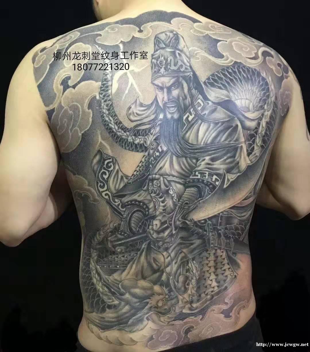 满背关公-柳州纹身作品-柳州商品标题