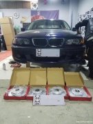 宝马325E46 改装原厂高性能ECFRONT耐高温刹车盘