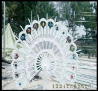 不锈钢抽象凤凰景观雕塑