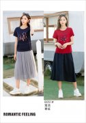 广州品牌女装尾货拿货渠道 夏季女式上衣 短袖T恤批发