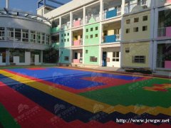 幼儿园悬浮拼装地板设计,户外场地拼装地板施工,广州幼儿园篮球