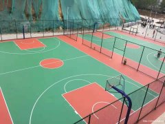 西安学校体育馆硅PU塑胶球场地面施工