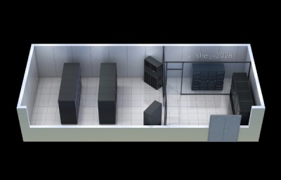 成都拼接大屏效果图设计|中控室|机房俯视效果图制作