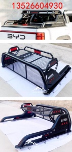 比亚迪鲨鱼shark皮卡车带防护网带筐龙门架防滚架改装